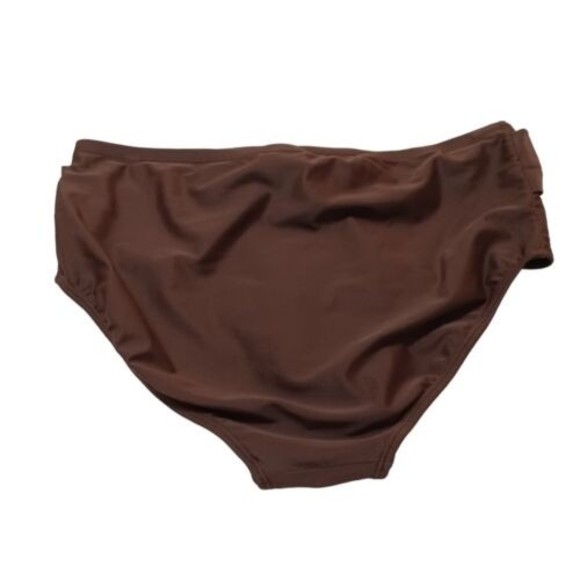 Faded Glory 1x Halter Tankini With Matching Bikini Bottom Brown/Tan Fern Pattern - Picture 10 of 11